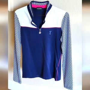 Golfino size 8 long sleeve half zip top